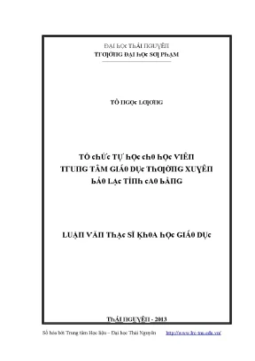 Tổ Chức Tự Học Hiệu Quả Cho Học Sinh Tại Trung Tâm Giáo