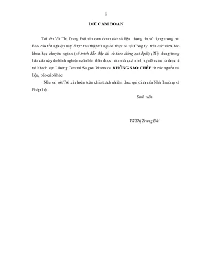 Báo Cáo Tốt Nghiệp Về Khách Sạn Liberty Central Saigon 