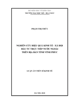 Nghiên Cứu Hiệu Quả Kinh Tế - Xã Hội Của Đầu Tư Trực