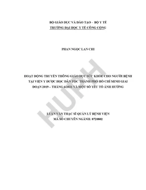 Hoạt Động Truyền Thông Giáo Dục Sức Khỏe Tại Viện Y Dược