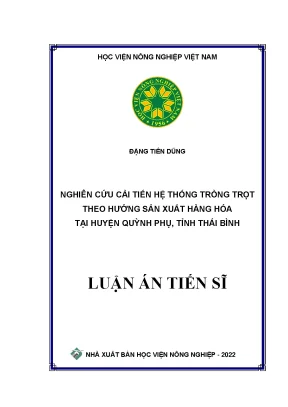 Nghiên Cứu Cải Tiến Hệ Thống Trồng Trọt Tại Huyện Quỳnh