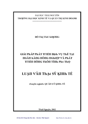 Giải pháp phát triển dịch vụ thẻ tại ngân hàng nông