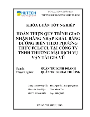 Hoàn thiện quy trình giao nhận hàng nhập khẩu bằng đường