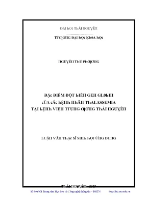 Nghiên Cứu Về Thalassemia Tại Đại Học Thái Nguyên