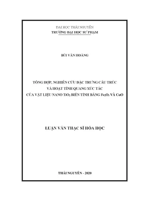 Nghiên Cứu Vật Liệu Nano TiO2 Biến Tính Bằng Fe2O3 Và CuO