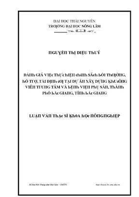 Đánh giá chính sách bồi thường và tái định cư tại Bắc Giang