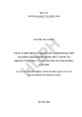 Nâng cao chất lượng dịch vụ khám chữa bệnh ngoại trú tại