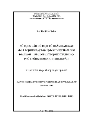 Nghiên Cứu Lịch Sử Giáo Dục Việt Nam Giai Đoạn 1945 – 1954
