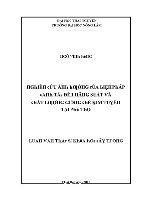 Nâng Cao Năng Suất Lý Thuyết Trong Nông Lâm Tại Đại Học 