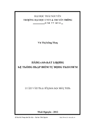 Học Tập Tại Trường Đại Học CNTT & Truyền Thông Thái Nguyên