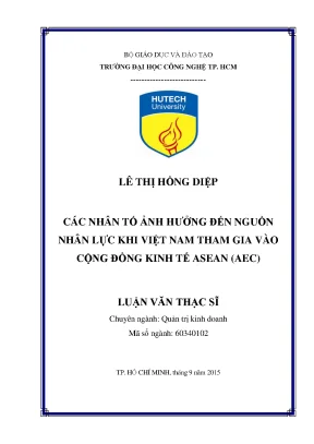 Những Nhân Tố Ảnh Hưởng Đến Nguồn Nhân Lực Khi Việt Nam