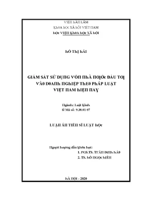 Giám sát sử dụng vốn nhà nước tại Việt Nam: Thực trạng