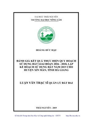 Đánh Giá Quy Hoạch Sử Dụng Đất Huyện Xín Mần Giai Đoạn