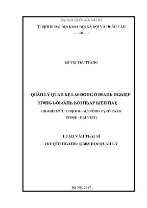 Quản lý qua hệ thống lao động tại Đại học Quốc gia Hà Nội