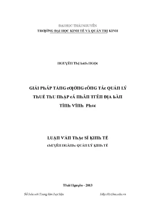 Quản lý thuế tại Thái Nguyên: Giải pháp và thực tiễn