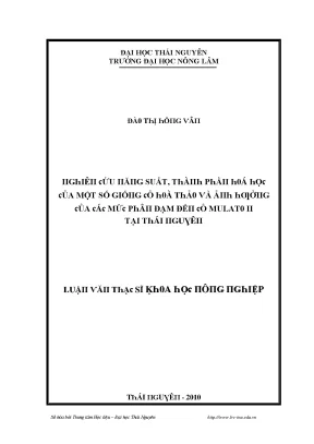 Nghiên cứu về năng suất cây trồng tại Đại học Nông Lâm