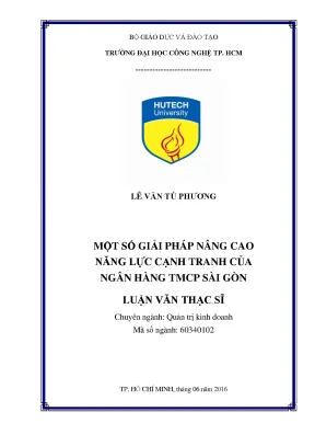 Giải Pháp Nâng Cao Năng Lực Cạnh Tranh Ngân Hàng TMCP