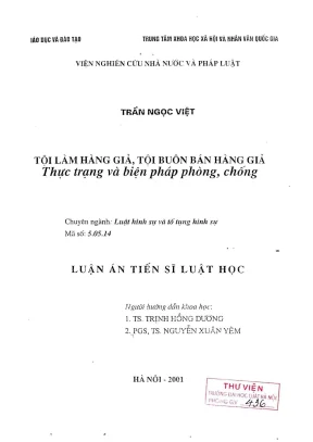 Phân Tích Tội Làm Hàng Giả và Biện Pháp Phòng Chống Tại