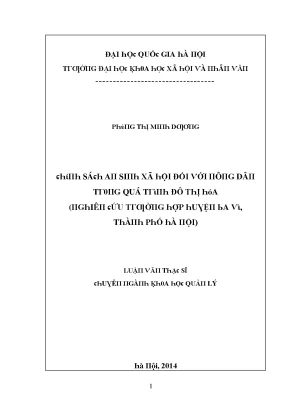 Quản lý xã hội và phát triển đô thị tại Hà Nội