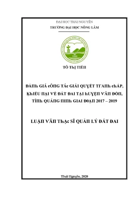 Quản lý đất đai tại huyện Vân Đồn: Nghiên cứu và giải