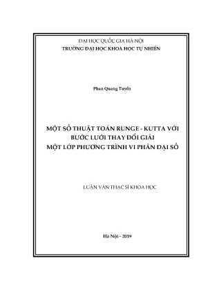Thuật Toán Runge-Kutta Với Bước Lưới Thay Đổi Trong Giải