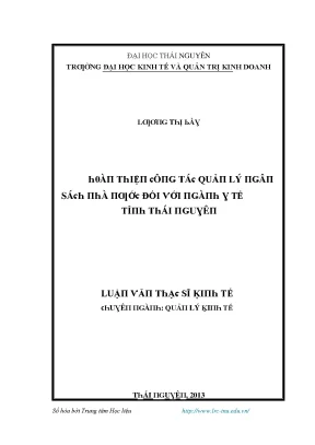 Cải thiện quản lý ngân sách y tế tỉnh Thái Nguyên
