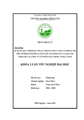Quy Trình Kỹ Thuật Chăn Nuôi Lợn NáI Sinh Sản và Phòng 