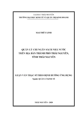 Quản Lý Chi Ngân Sách Nhà Nước Tại Thành Phố Thái