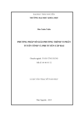 Phương Pháp Số Giải Phương Trình Vi Phân Tuyến Tính và