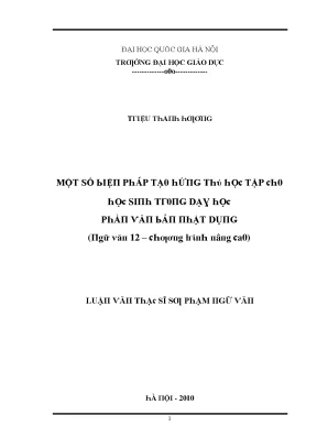 Nghiên Cứu Phương Pháp Dạy Học Hiệu Quả Tại Trường Trung