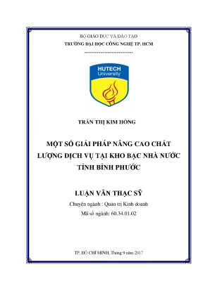 Giải Pháp Nâng Cao Chất Lượng Dịch Vụ Tại Kho Bạc Nhà