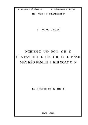Nghiên Cứu Động Lực Học Tay Thủy Lực Bốc Dỡ Gỗ Lắp Sau 