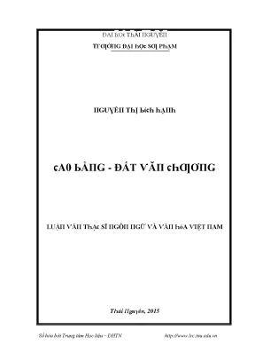 Nghiên cứu về đất văn chương tại Cao Bằng