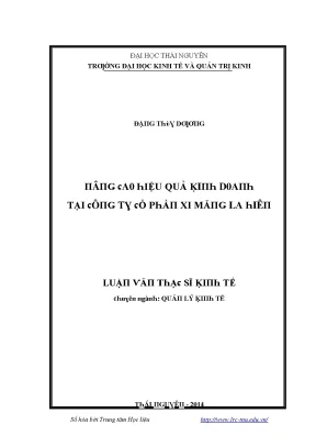 Tăng cường hiệu quả kinh doanh tại công ty cổ phần xi