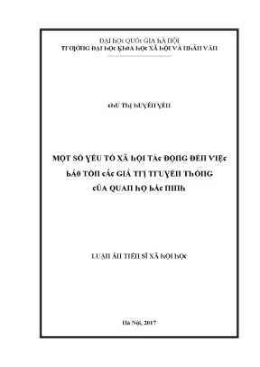 Nghiên Cứu Các Yếu Tố Xã Hội Tác Động Đến Giá Trị Tư Vấn