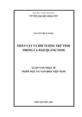 Nghiên Cứu Nhân Vật và Đối Tượng Trữ Tình Trong Ca Dao 