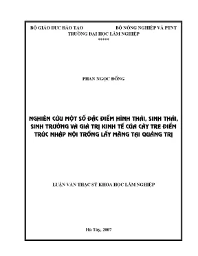 Nghiên cứu giá trị kinh tế và sinh thái của cây tre