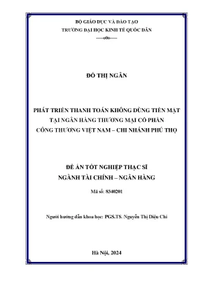 Phát Triển Thanh Toán Không Dùng Tiền Mặt Tại Ngân Hàng