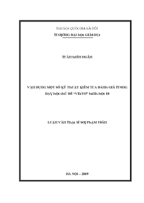 Kỹ Thuật Kiểm Tra Đánh Giá Giáo Dục Tại Đại Học Quốc Gia 