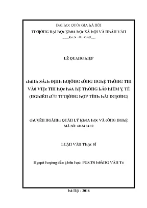 Nghiên cứu hiệu quả hệ thống thông tin tại Hải Dương