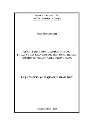Giáo Dục Kỹ Năng Tự Bảo Vệ Bản Thân Cho Học Sinh Tiểu