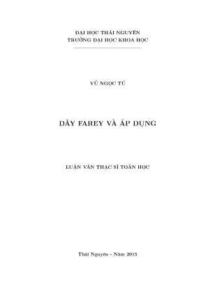 Dãy Farey và Ứng Dụng Trong Toán Học