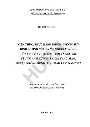 Nâng cao nhận thức về dinh dưỡng cho trẻ 0-24 tháng tuổi 