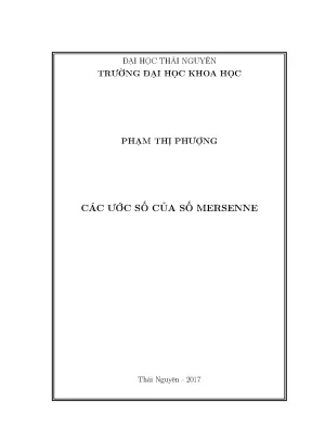 Nghiên Cứu Các Ước Số Của Số Mersenne Tại Đại Học Thái