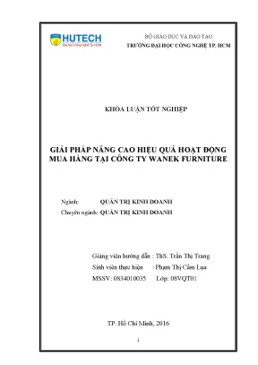 Giải Pháp Nâng Cao Hiệu Quả Hoạt Động Mua Hàng Tại Công
