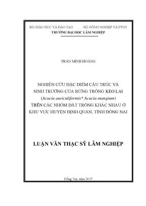 Nghiên Cứu Cấu Trúc và Sinh Trưởng Rừng Trồng Keo Lai