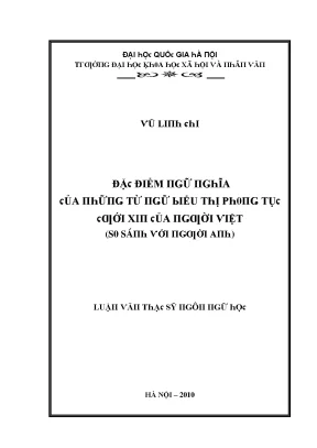 Nghiên Cứu Về Đặc Điểm Văn Hóa Xã Hội Của Người Việt