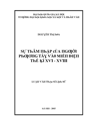 Nghiên Cứu Về Tâm Thế Người Phương Đông Thế Kỷ XVI - XVIII