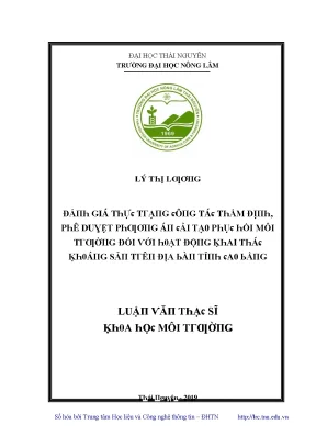 Đánh Giá Tác Động Môi Trường Tại Trường Đại Học Nông Lâm