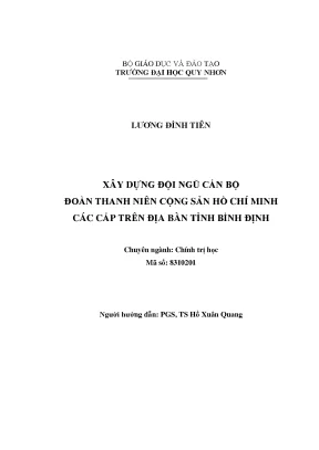 Xây Dựng Đội Ngũ Cán Bộ Đoàn Thanh Niên Cộng Sản Hồ Chí